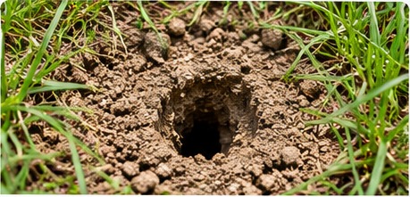 Ground nest in lawn